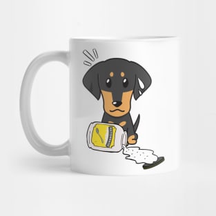 Cute dachshund spilled mayonnaise Mug